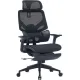 Кресло Cactus CS-CHR-MC01-BK черный сет./эко.кожа с подголов. крестов. пластик подст.для ног главное фото в маленьком размере