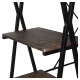 Стол на металлокаркасе BRABIX LOFT CD-004, 1200х535х1110 мм, 3 полки, цвет морёный дуб, 641218. Фото товара с разных ракурсов.
