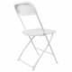 Стулья складные  "Golf CF-002", КОМПЛЕКТ 4шт., белый каркас, пластик белый, 533031. Фото товара с разных ракурсов.